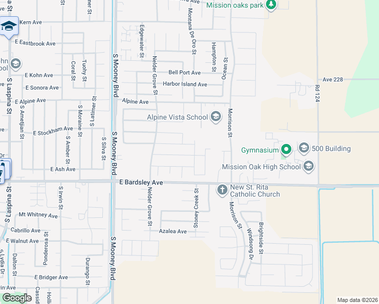 map of restaurants, bars, coffee shops, grocery stores, and more near 2743 Trapper Springs Avenue in Tulare