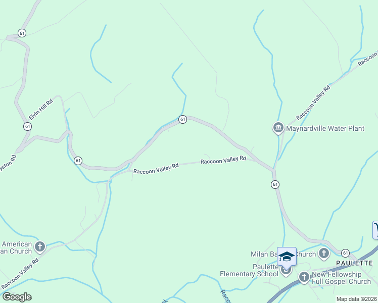 map of restaurants, bars, coffee shops, grocery stores, and more near 668 Raccoon Valley Road in Maynardville