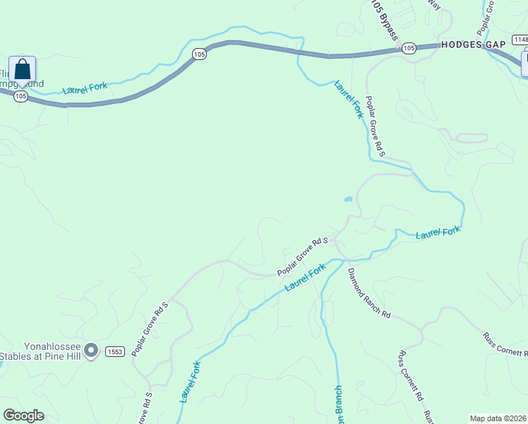 map of restaurants, bars, coffee shops, grocery stores, and more near 413 Shady Bark Lane in Boone