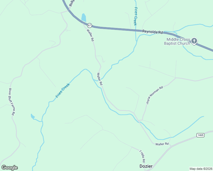 map of restaurants, bars, coffee shops, grocery stores, and more near 5650 Waller Road in Pfafftown