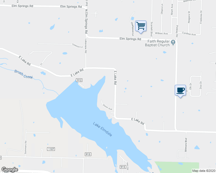 map of restaurants, bars, coffee shops, grocery stores, and more near 617 South Lake Road in Springdale