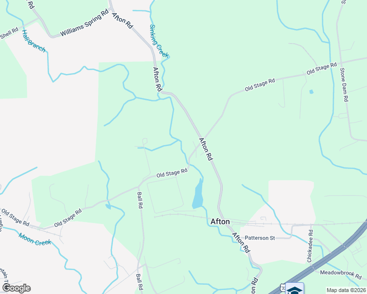 map of restaurants, bars, coffee shops, grocery stores, and more near 2725 Old Stage Road in Afton
