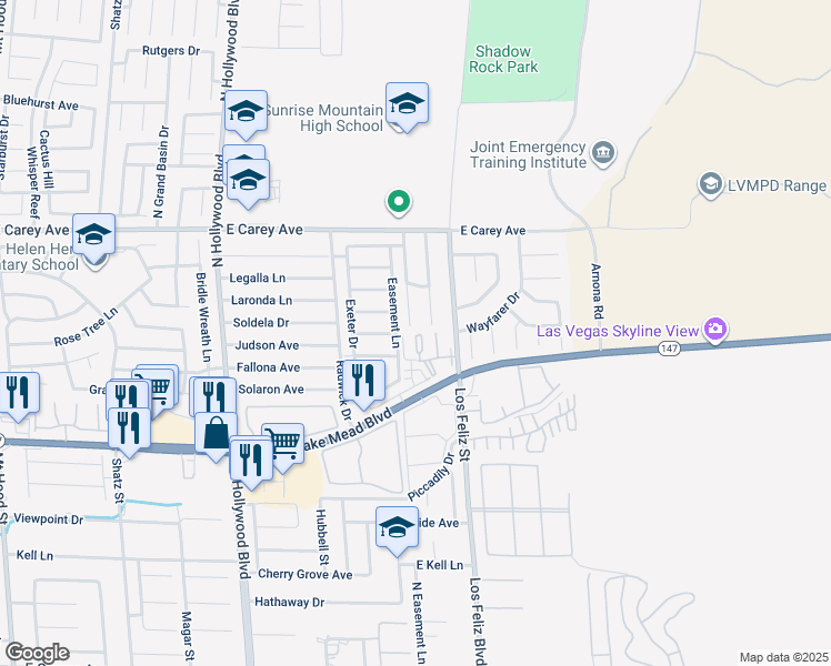 map of restaurants, bars, coffee shops, grocery stores, and more near 7072 Burcot Avenue in Las Vegas