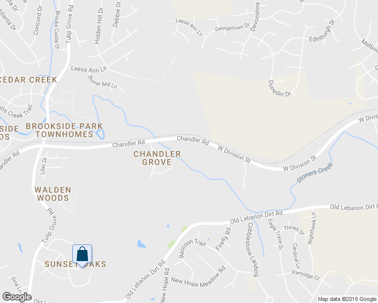 map of restaurants, bars, coffee shops, grocery stores, and more near 4739 Chandler Road in Nashville