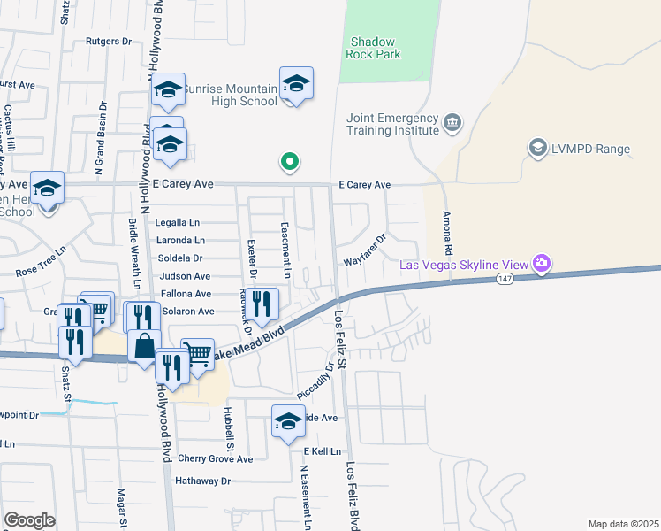 map of restaurants, bars, coffee shops, grocery stores, and more near 7072 Burcot Avenue in Las Vegas