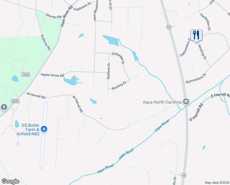 map of restaurants, bars, coffee shops, grocery stores, and more near 8137 Riesling Drive in Kernersville