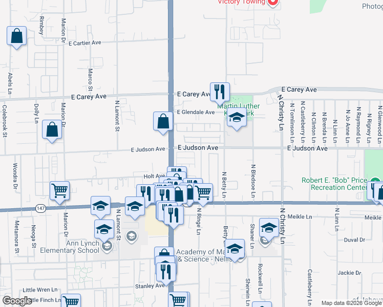 map of restaurants, bars, coffee shops, grocery stores, and more near 5187 Piazza Cavour Drive in Las Vegas