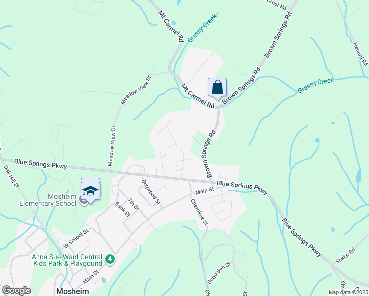 map of restaurants, bars, coffee shops, grocery stores, and more near 140 Greenbriar Drive in Mosheim