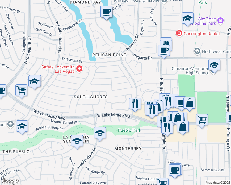 map of restaurants, bars, coffee shops, grocery stores, and more near 7913 Millhopper Avenue in Las Vegas