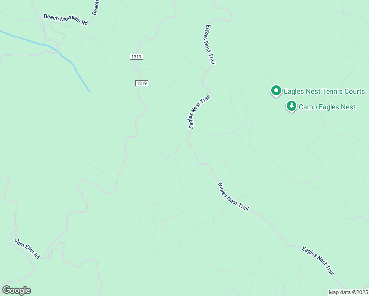 map of restaurants, bars, coffee shops, grocery stores, and more near Eagles Nest Trail in Avery County