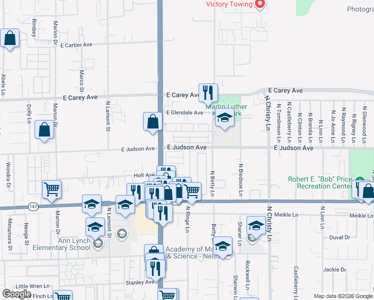 map of restaurants, bars, coffee shops, grocery stores, and more near 5187 Piazza Cavour Drive in Las Vegas