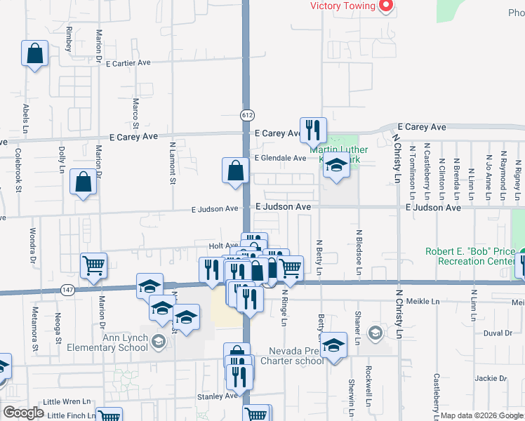 map of restaurants, bars, coffee shops, grocery stores, and more near 5179 Piazza Cavour Drive in Las Vegas