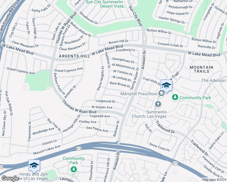 map of restaurants, bars, coffee shops, grocery stores, and more near 10413 Willamette Place in Las Vegas