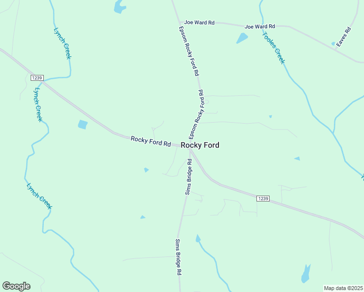 map of restaurants, bars, coffee shops, grocery stores, and more near Rocky Ford Road in Louisburg