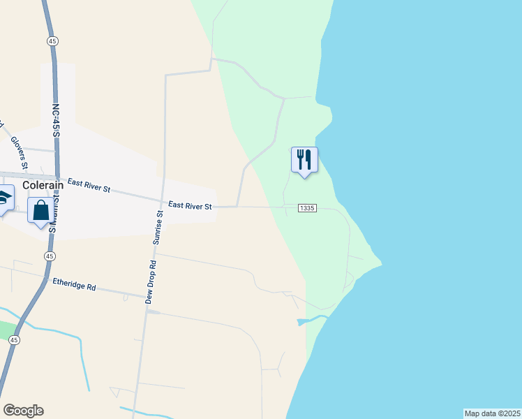 map of restaurants, bars, coffee shops, grocery stores, and more near 146 River Road in Colerain