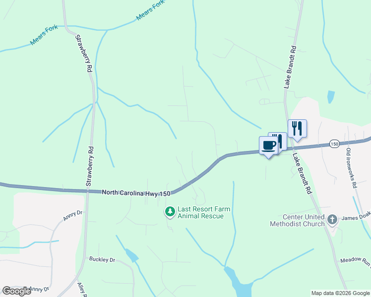 map of restaurants, bars, coffee shops, grocery stores, and more near 6209 Bradford Place Court in Summerfield