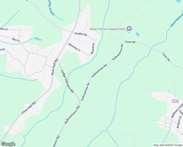 map of restaurants, bars, coffee shops, grocery stores, and more near 6261 Sullivantown Road in Walkertown