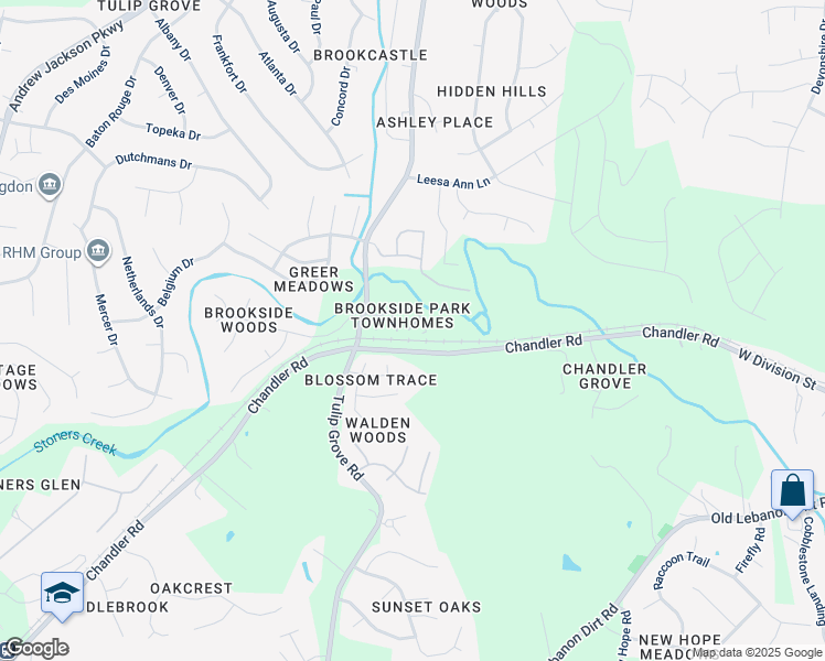 map of restaurants, bars, coffee shops, grocery stores, and more near 749 Tulip Grove Road in Nashville