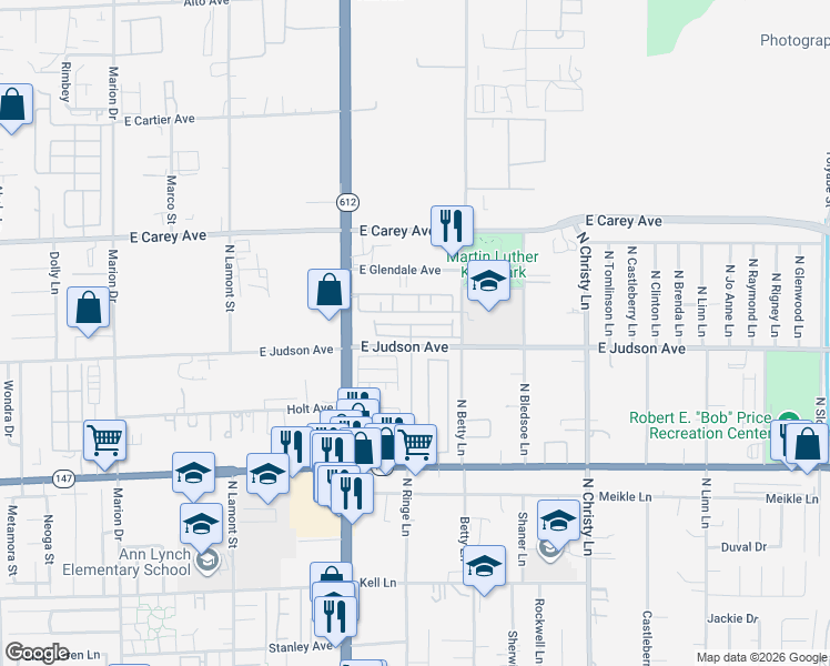 map of restaurants, bars, coffee shops, grocery stores, and more near 5249 Paradise Valley Avenue in Las Vegas