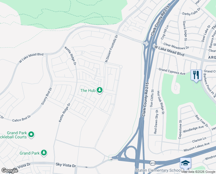 map of restaurants, bars, coffee shops, grocery stores, and more near 1772 Sparrow Nest Street in Las Vegas