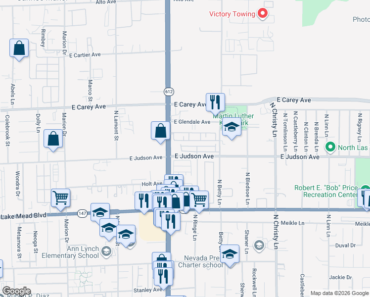 map of restaurants, bars, coffee shops, grocery stores, and more near 5179 Paradise Valley Avenue in Las Vegas