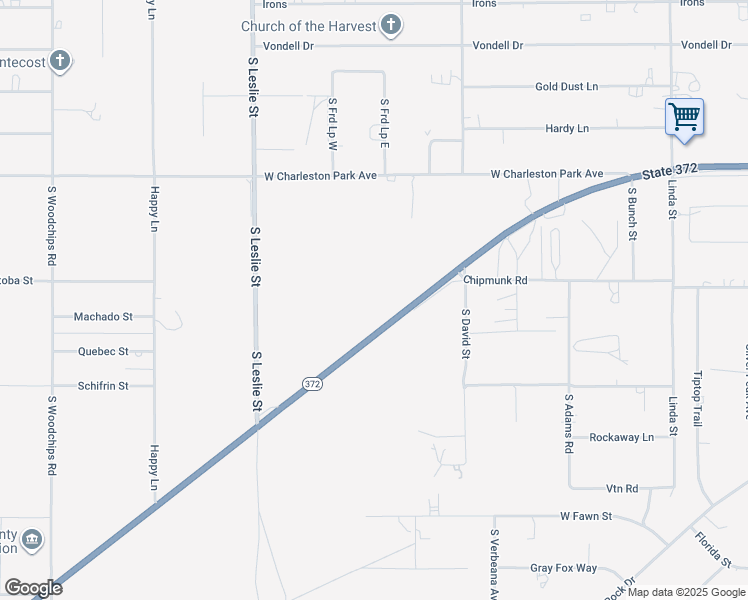 map of restaurants, bars, coffee shops, grocery stores, and more near 1710 West Street in Pahrump