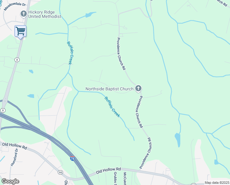 map of restaurants, bars, coffee shops, grocery stores, and more near Reubens Ridge Drive in Winston-Salem