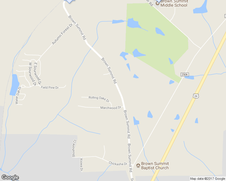 map of restaurants, bars, coffee shops, grocery stores, and more near 7159 Brown Summit Road in Browns Summit