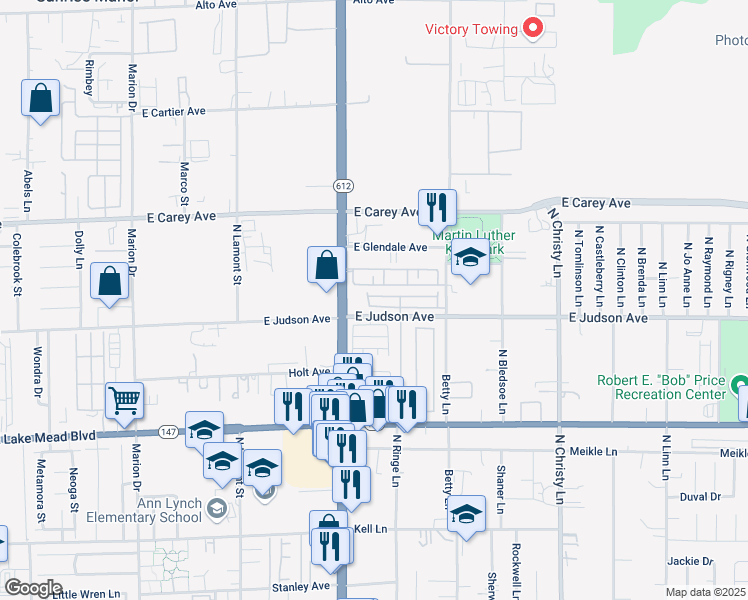 map of restaurants, bars, coffee shops, grocery stores, and more near 5179 Paradise Valley Avenue in Las Vegas