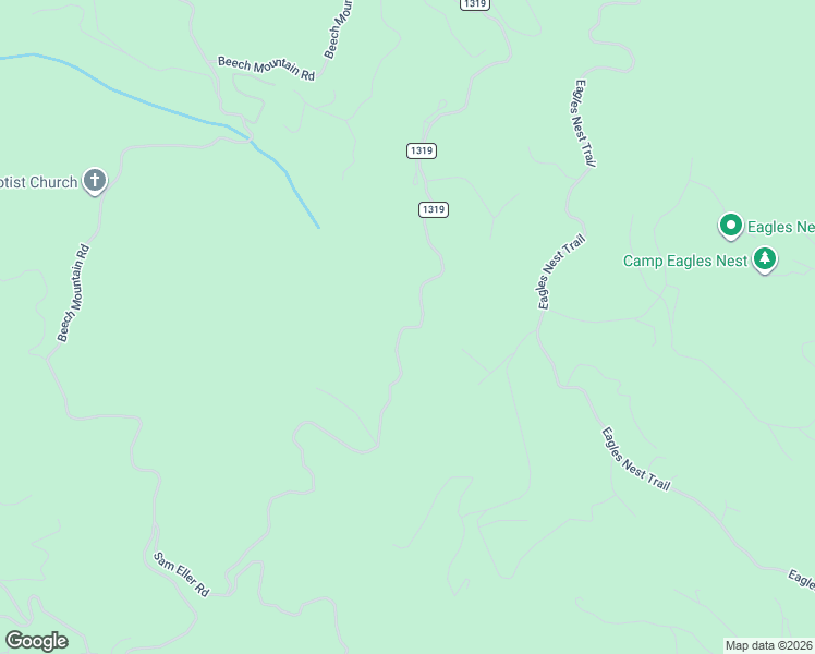 map of restaurants, bars, coffee shops, grocery stores, and more near 1100 Old Beech Mountain Road in Elk Park