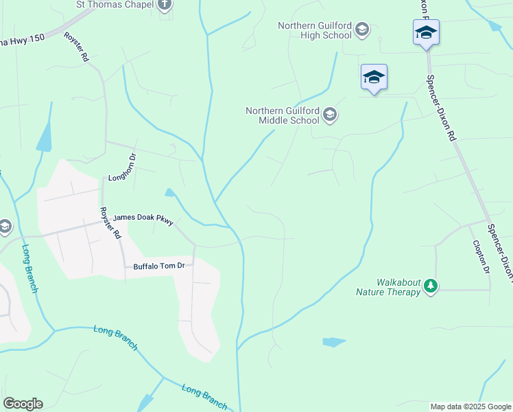 map of restaurants, bars, coffee shops, grocery stores, and more near 6108 Mountain Brook Road in Greensboro