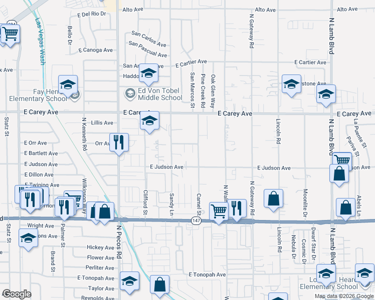map of restaurants, bars, coffee shops, grocery stores, and more near 3784 Calle de Rio Avenue in Las Vegas