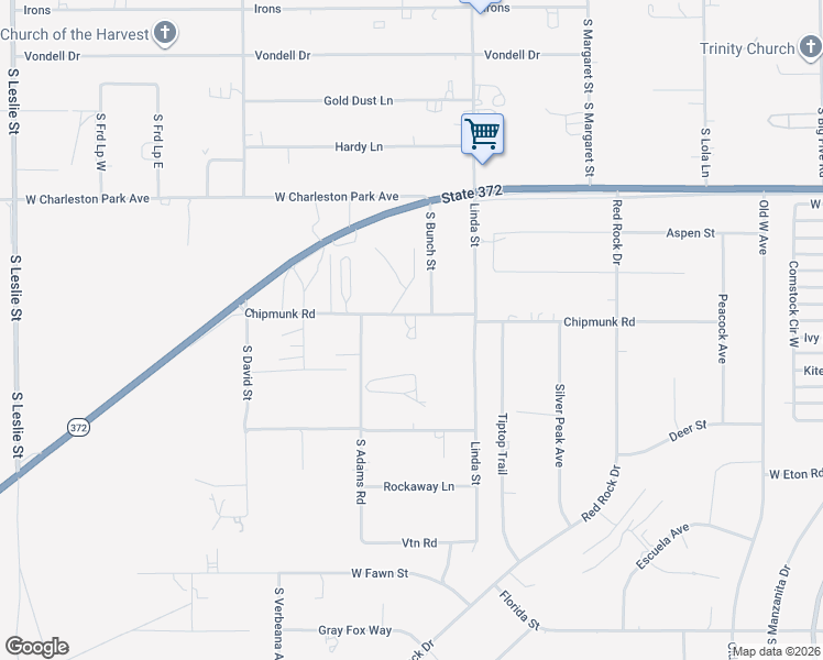 map of restaurants, bars, coffee shops, grocery stores, and more near 1141 Chipmunk Road in Pahrump