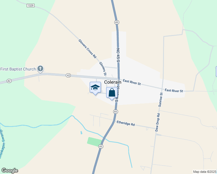 map of restaurants, bars, coffee shops, grocery stores, and more near in Colerain