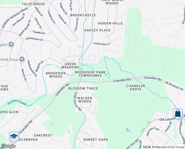 map of restaurants, bars, coffee shops, grocery stores, and more near 749 Tulip Grove Road in Nashville