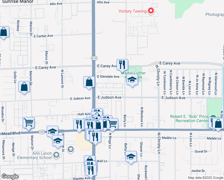 map of restaurants, bars, coffee shops, grocery stores, and more near 5216 Starter Avenue in Las Vegas