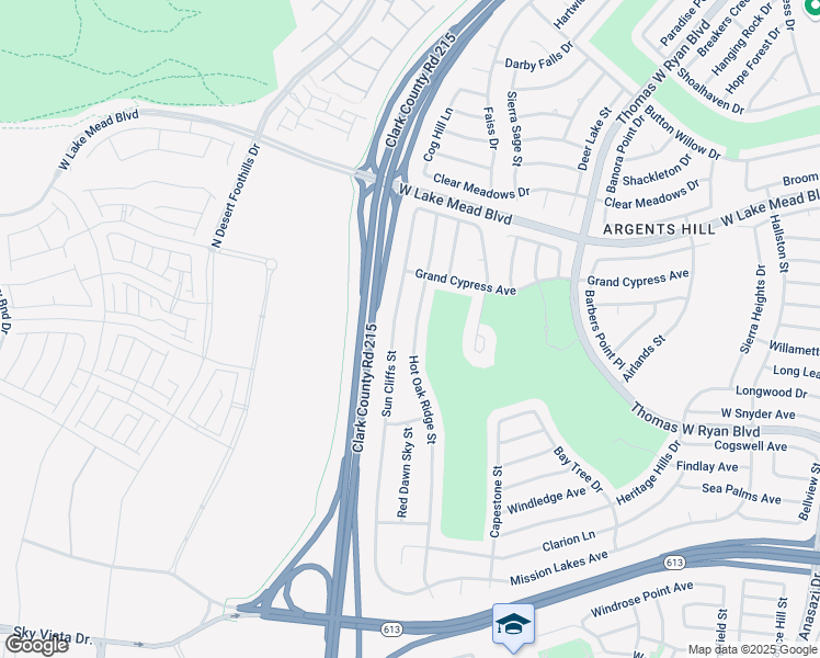 map of restaurants, bars, coffee shops, grocery stores, and more near 2257 Hot Oak Ridge Street in Las Vegas