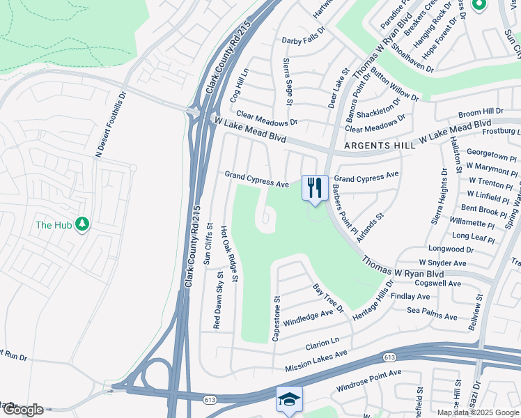 map of restaurants, bars, coffee shops, grocery stores, and more near 2265 Lauren Drive in Las Vegas