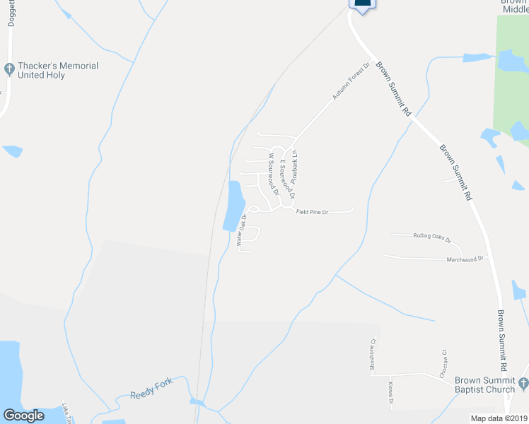 map of restaurants, bars, coffee shops, grocery stores, and more near 51 Water Oak Court in Browns Summit