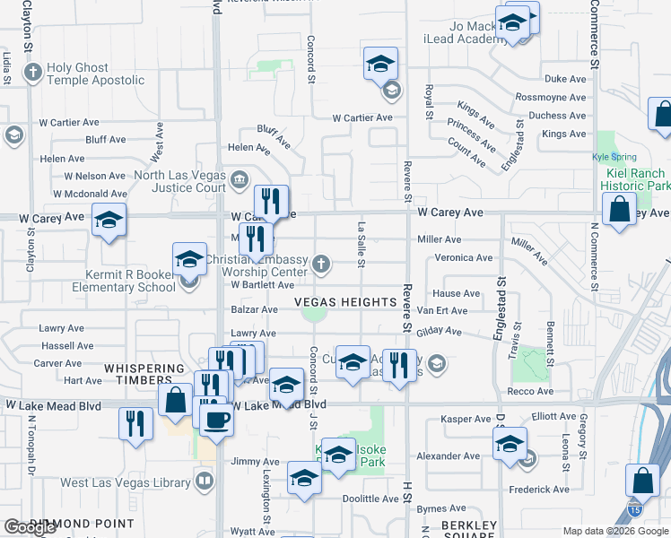map of restaurants, bars, coffee shops, grocery stores, and more near 1013 Blankenship Avenue in Las Vegas
