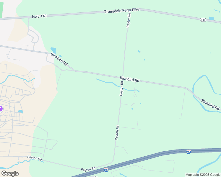 map of restaurants, bars, coffee shops, grocery stores, and more near 1701 Peyton Road in Lebanon