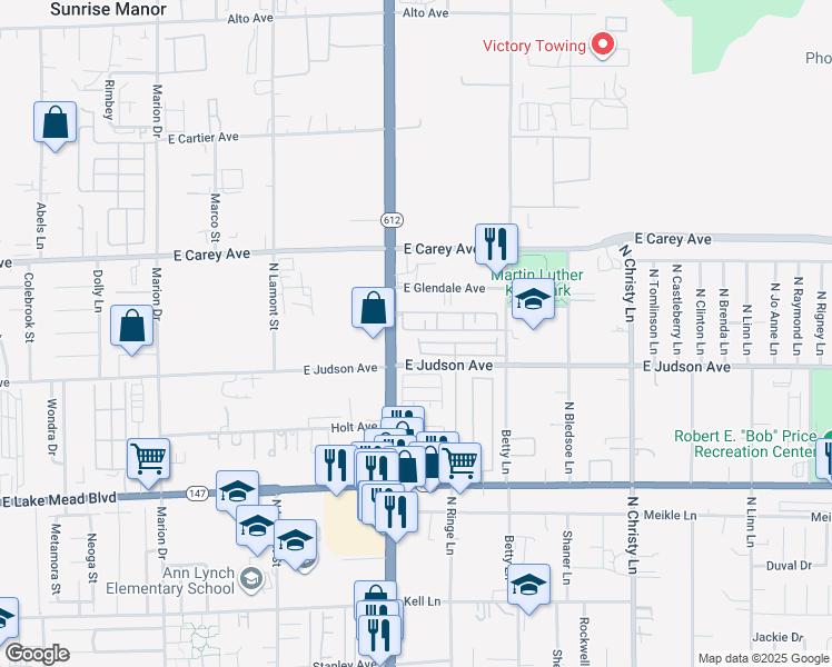 map of restaurants, bars, coffee shops, grocery stores, and more near 5179 Paradise Valley Avenue in Las Vegas