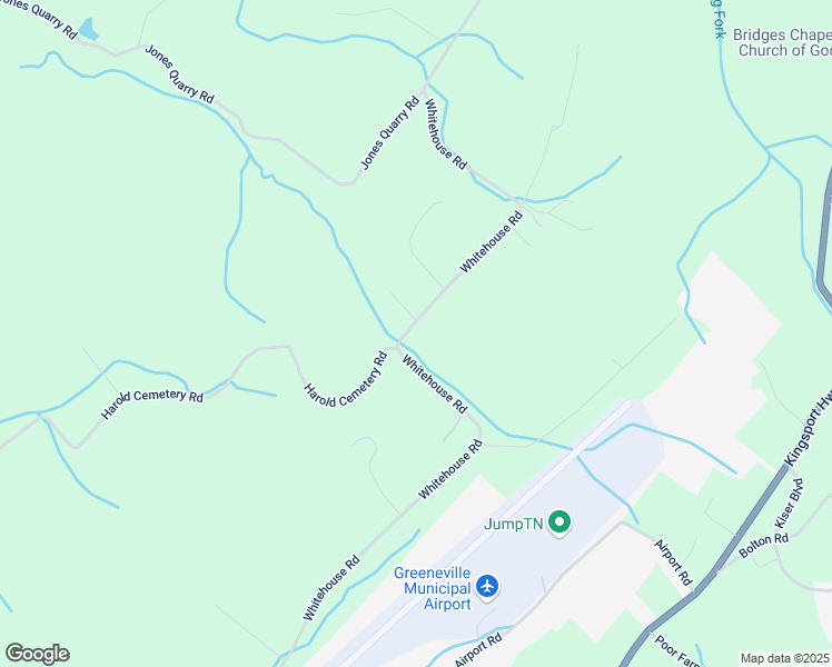 map of restaurants, bars, coffee shops, grocery stores, and more near 2230 Whitehouse Road in Greeneville