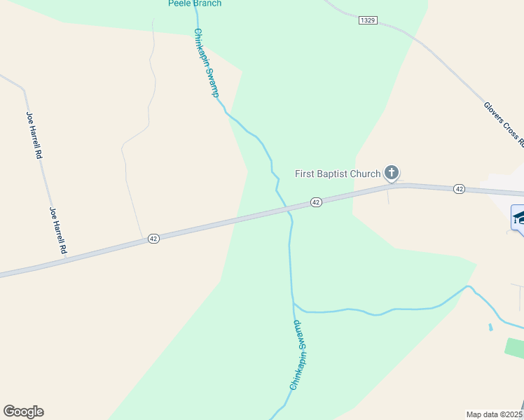 map of restaurants, bars, coffee shops, grocery stores, and more near 1717 North Carolina 42 in Colerain