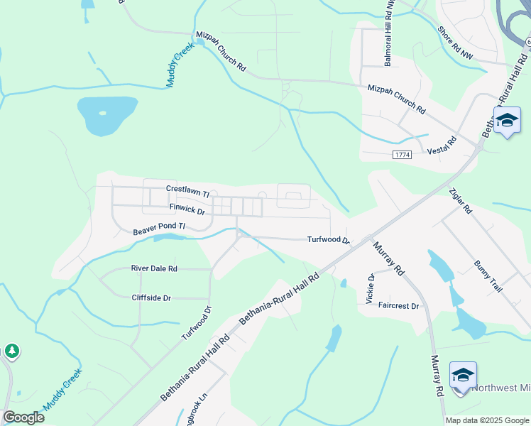 map of restaurants, bars, coffee shops, grocery stores, and more near 1471 Finwick Drive in Pfafftown