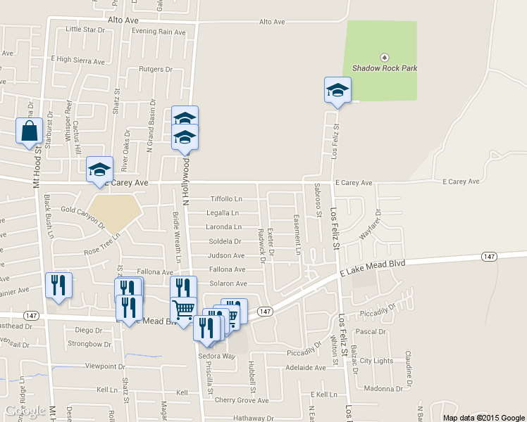 map of restaurants, bars, coffee shops, grocery stores, and more near 6924 Issac Avenue in Las Vegas