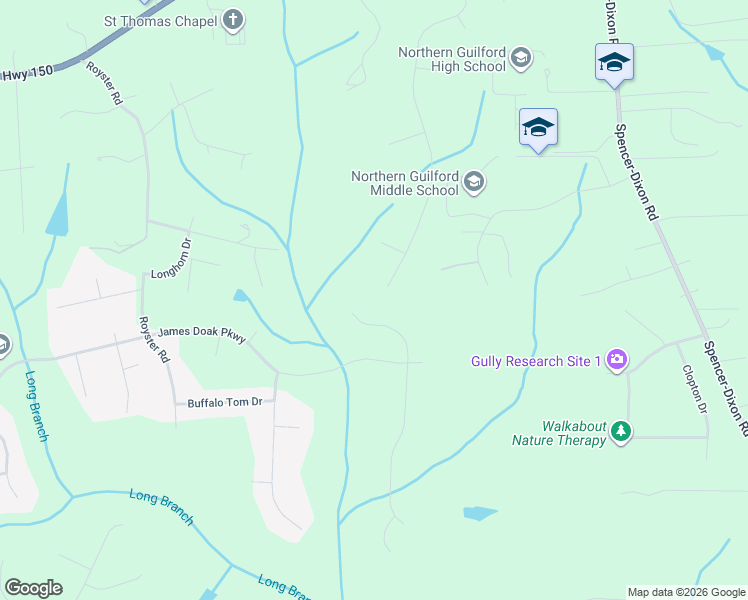 map of restaurants, bars, coffee shops, grocery stores, and more near 7749 Sutter Road in Greensboro
