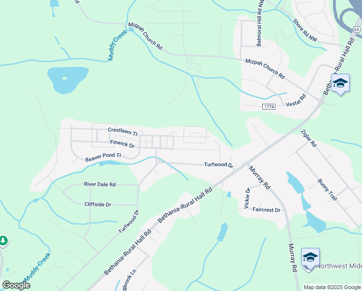 map of restaurants, bars, coffee shops, grocery stores, and more near 1459 Finwick Dr in Pfafftown
