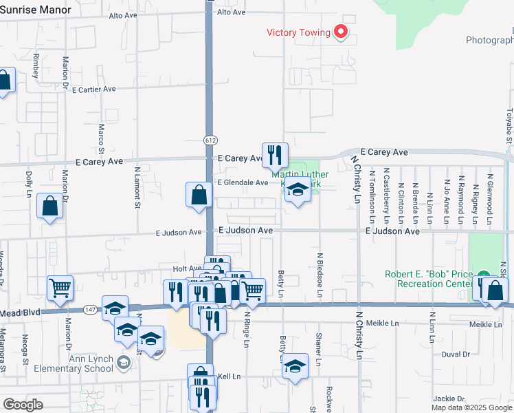 map of restaurants, bars, coffee shops, grocery stores, and more near 5249 Paradise Valley Avenue in Las Vegas