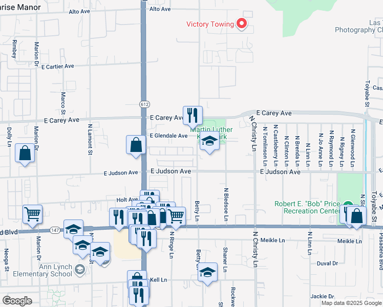 map of restaurants, bars, coffee shops, grocery stores, and more near 5278 Paradise Valley Avenue in Las Vegas